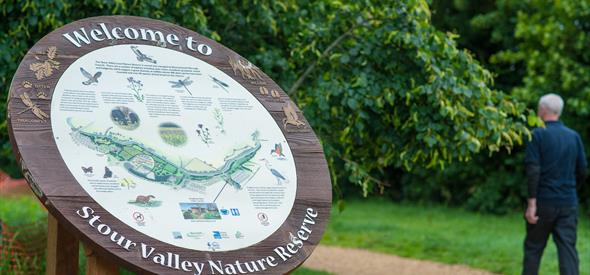 Stour Valley nature reserve sign