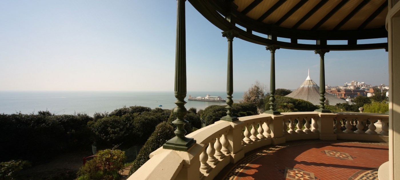 Incrediable views of Bournemouth beach from Russell-Cotes Balcony 