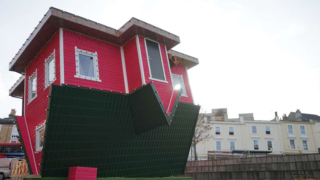 Upside Down House in Bournemouth's Triangle 