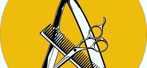 logo - image of scissors and comb