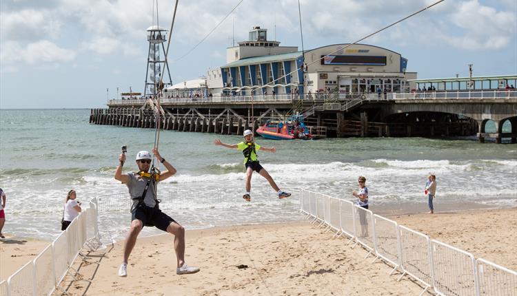 Bournemouth Beach Pier To Shore Zipline Activity