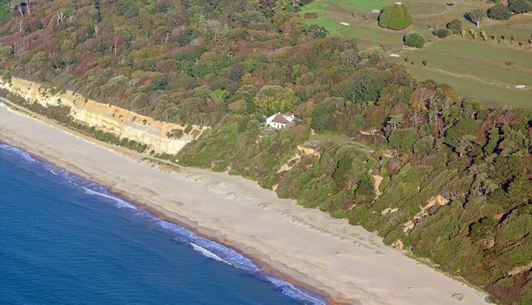 Steamer Point nature reserve from above with the beach below.