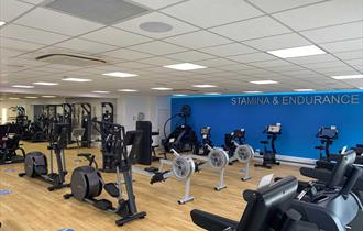 Gym with cross trainers and running machines