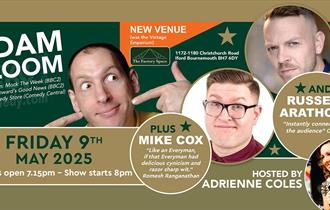 coastal comedy, adam bloom, bournemouth, standup, comedy, show, nightlife, comedy club,