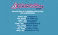 Music artists listed on a blue background