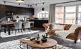 Rustic kitchen area
