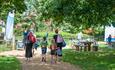 Junior Rangers picture with children and their parents walking
