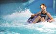 Girl smiling in the pool