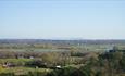 View from the top of St Catherines with the Isle of WIght in the distance.