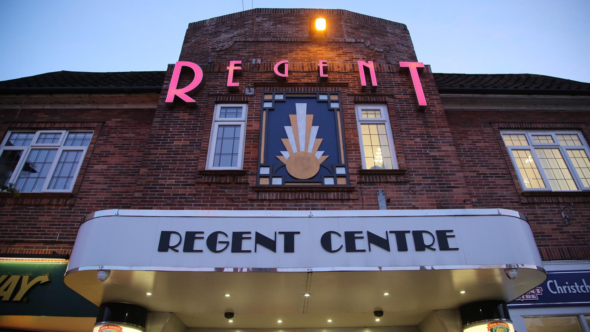 Exterior shot of the regent centre theatre in Christchurch
