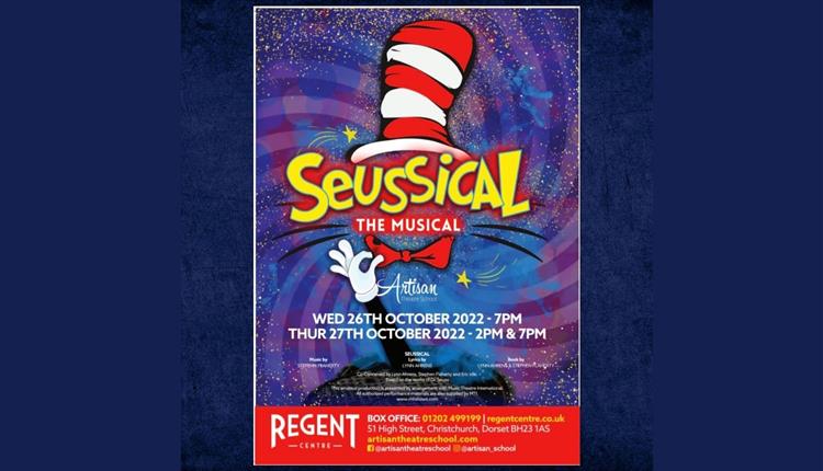 Seussical musical poster at Regent centre in Christchurch