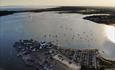 Christchurch Harbour looking southward from above Mudeford Quay.