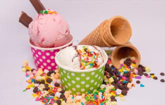 Selection of tasty looking ice creams