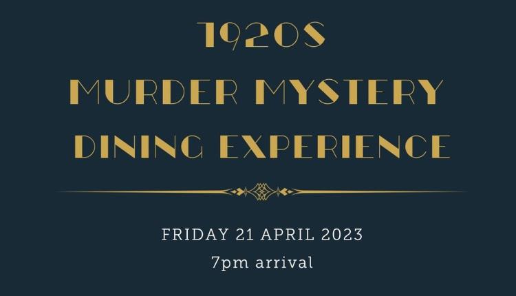 1920s murder myster dining experience poster