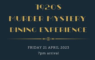 1920s murder myster dining experience poster
