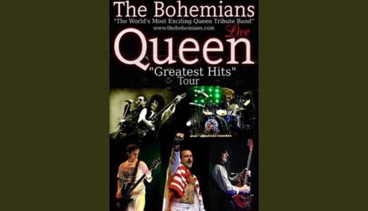 Montage of Queen images as a poster to promote Queens 'Greatest Hits' tour
