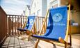 The Bournemouth Beach lodges deck chairs