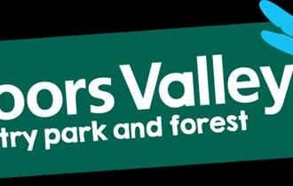 Moors Valley logo with blue butterfly.