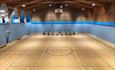 Sports Hall set up for spinning class